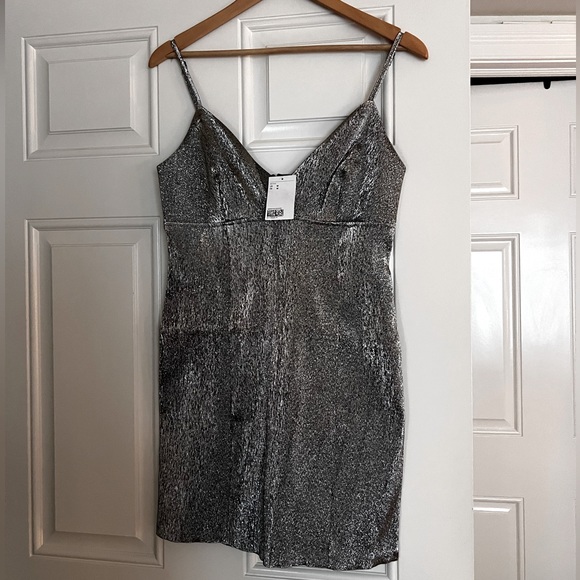 H&M Silver Metallic Dress - Picture 1 of 2
